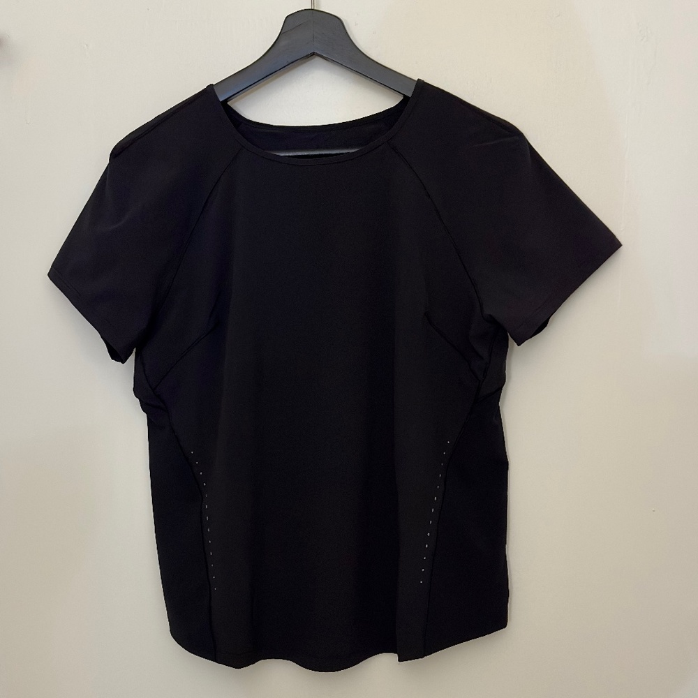Lululemon Lightweight Stretch Running Short Sleeve Shirt Black Size 6